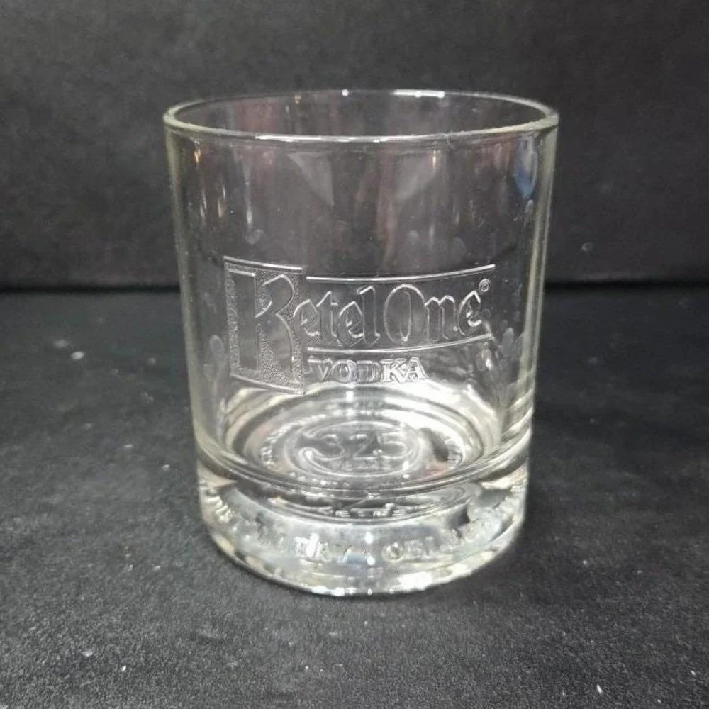 Ketel One Vodka Rocks Glass, Vtg Embossed Celebrating‎ 325 Years Lowball Tumbler